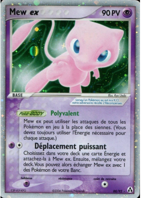 Carte Pokémon Mew ex 88/92 Ultra Rare Créateurs de légendes
