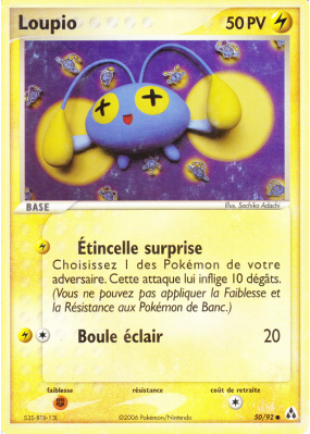Carte Pokémon Loupio 50/92 Commune Créateurs de légendes