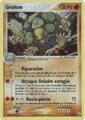 Carte Pokémon Grolem 6/92 Holographique Créateurs de légendes