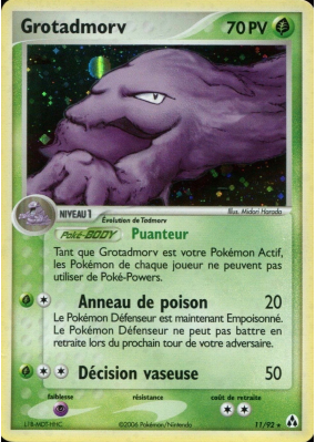 Carte Pokémon Grotadmorv 11/92 Holographique Créateurs de légendes
