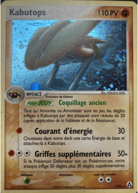 Carte Pokémon Kabutops 7/92 Holographique Créateurs de légendes