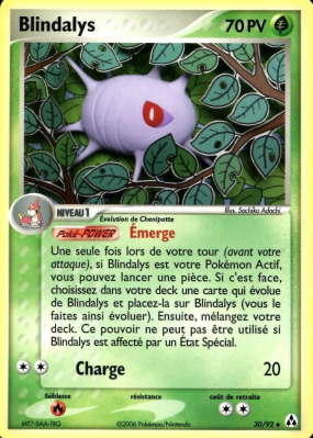 Carte Pokémon Blindalys 30/92 Peu commune Créateurs de légendes