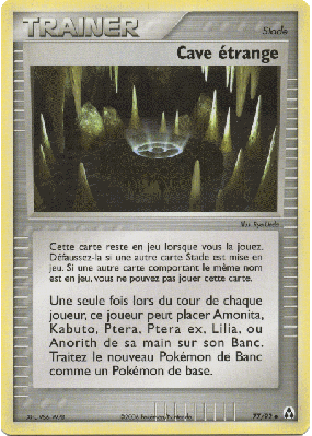 Carte Pokémon Cave étrange 77/92 Peu commune Créateurs de légendes