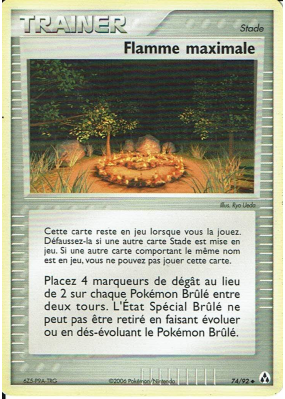 Carte Pokémon Flamme maximale 74/92 Peu commune Créateurs de légendes