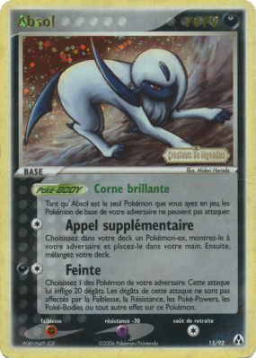 Carte Pokémon Absol 15/92 Rare Créateurs de légendes