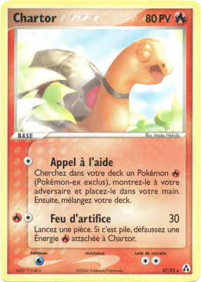 Carte Pokémon Chartor 27/92 Rare Créateurs de légendes