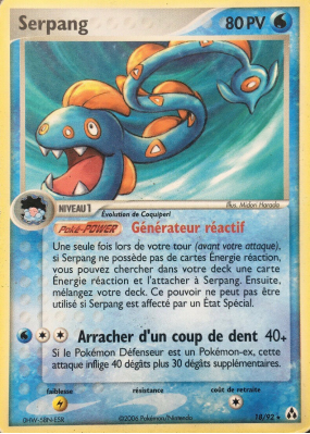 Carte Pokémon Serpang 18/92 Rare Créateurs de légendes