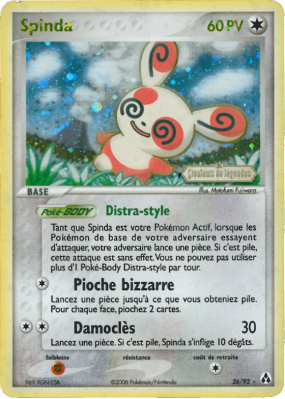Carte Pokémon Spinda 26/92 Rare Créateurs de légendes