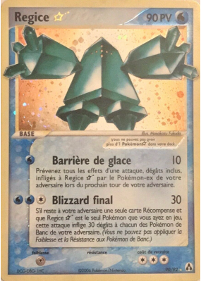 Carte Pokémon Regice ☆ 90/92 Ultra Rare Créateurs de légendes