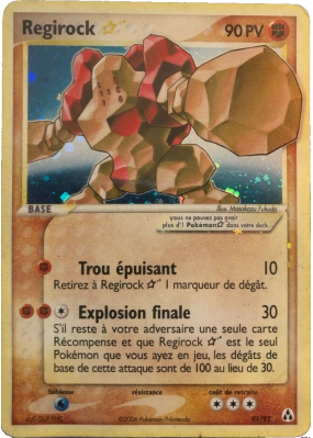 Carte Pokémon Regirock ☆ 91/92 Ultra Rare Créateurs de légendes