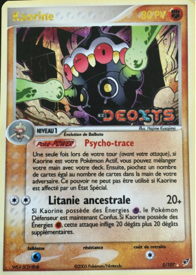 Carte Pokémon Kaorine 5/107 Holographique Deoxys