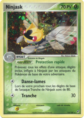 Carte Pokémon Ninjask 13/107 Holographique Deoxys