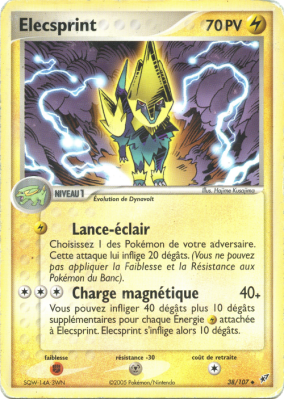 Carte Pokémon Elecsprint 38/107 Peu commune Deoxys
