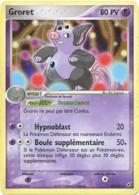 Carte Pokémon Groret 32/107 Peu commune Deoxys