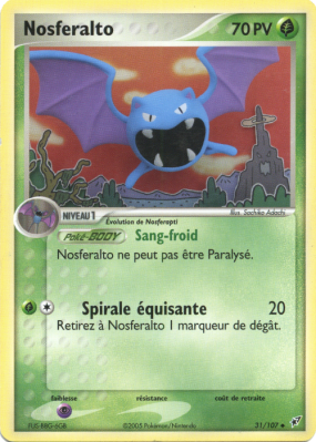 Carte Pokémon Nosferalto 31/107 Peu commune Deoxys
