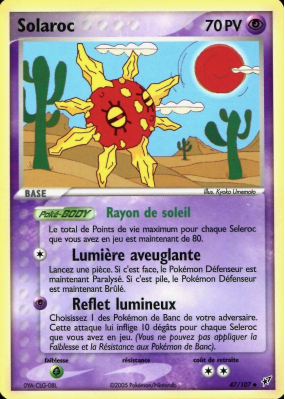 Carte Pokémon Solaroc 47/107 Peu commune Deoxys