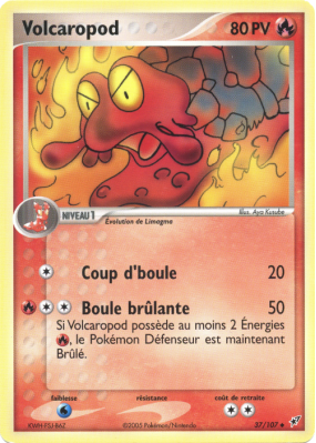 Carte Pokémon Volcaropod 37/107 Peu commune Deoxys