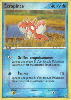 Carte Pokémon Écrapince 52/97 Commune Dragon