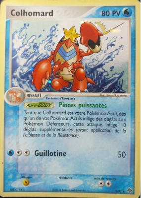 Carte Pokémon Colhomard 3/97 Holographique Dragon