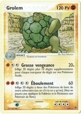 Carte Pokémon Grolem 5/97 Holographique Dragon