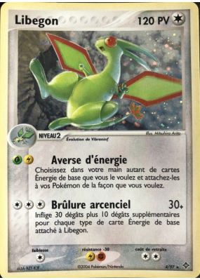Carte Pokémon Libegon 4/97 Holographique Dragon