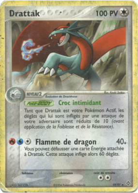 Carte Pokémon Drattak 19/97 Rare Dragon