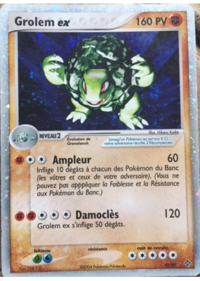 Carte Pokémon Grolem ex 91/97 Ultra Rare Dragon