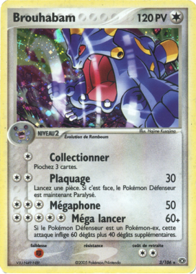 Carte Pokémon Brouhabam 3/106 Holographique Émeraude