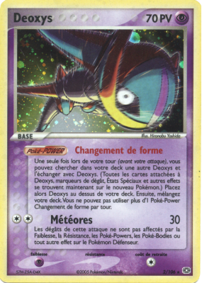Carte Pokémon Deoxys 2/106 Holographique Émeraude