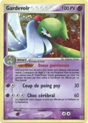 Carte Pokémon Gardevoir 4/106 Holographique Émeraude