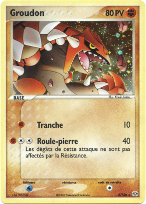 Carte Pokémon Groudon 5/101 Holographique Émeraude