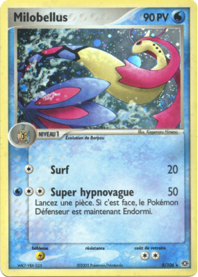 Carte Pokémon Milobellus 8/106 Holographique Émeraude