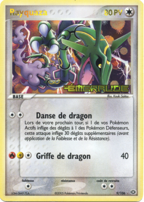 Carte Pokémon Rayquaza 9/106 Holographique Émeraude