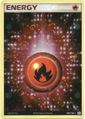 Carte Pokémon Énergie Feu 102/106 Holographique Émeraude