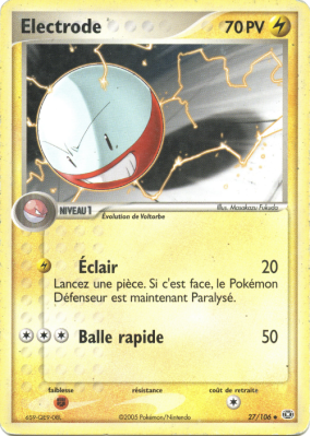 Carte Pokémon Electrode 27/106 Peu commune Émeraude