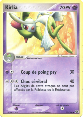 Carte Pokémon Kirlia 33/106 Peu commune Émeraude