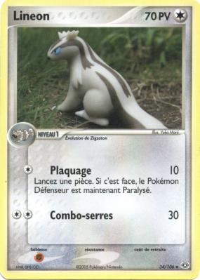Carte Pokémon Lineon 34/106 Peu commune Émeraude