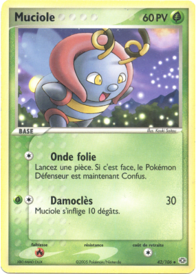 Carte Pokémon Muciole 42/106 Peu commune Émeraude