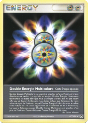 Carte Pokémon Double Énergie Multicolore 87/106 Rare Émeraude