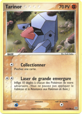 Carte Pokémon Tarinor 17/106 Rare Émeraude