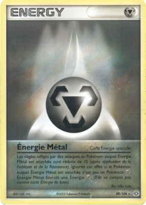 Carte Pokémon Énergie Métal 88/106 Rare Émeraude