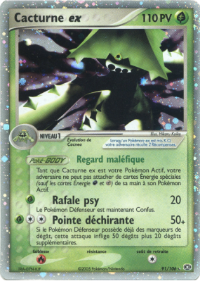 Carte Pokémon Cacturne ex 91/106 Ultra Rare Émeraude