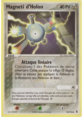 Carte Pokémon Magneti d'Holon 70/113 Commune Espèces Delta