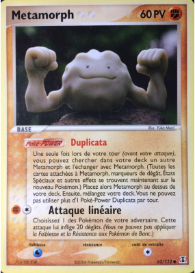 Carte Pokémon Metamorph 62/113 Commune Espèces Delta