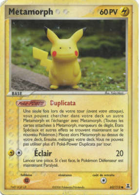 Carte Pokémon Metamorph 63/113 Commune Espèces Delta