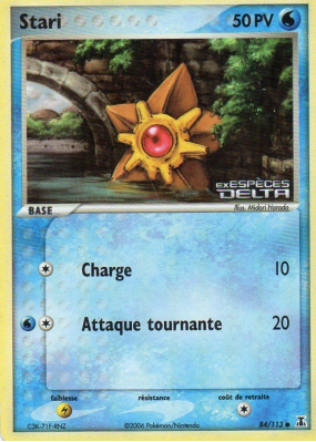 Carte Pokémon Stari 84/113 Commune Espèces Delta