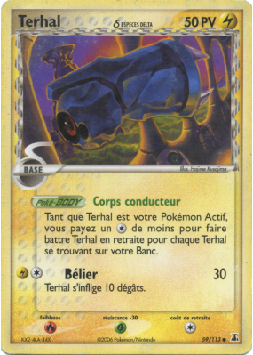 Carte Pokémon Terhal δ 59/113 Commune Espèces Delta