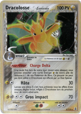 Carte Pokémon Dracolosse δ 3/113 Holographique Espèces Delta