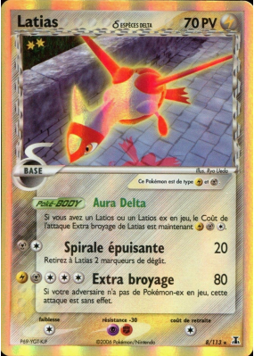 Carte Pokémon Latias δ 8/113 Holographique Espèces Delta