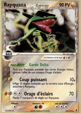 Carte Pokémon Rayquaza δ 13/113 Holographique Espèces Delta